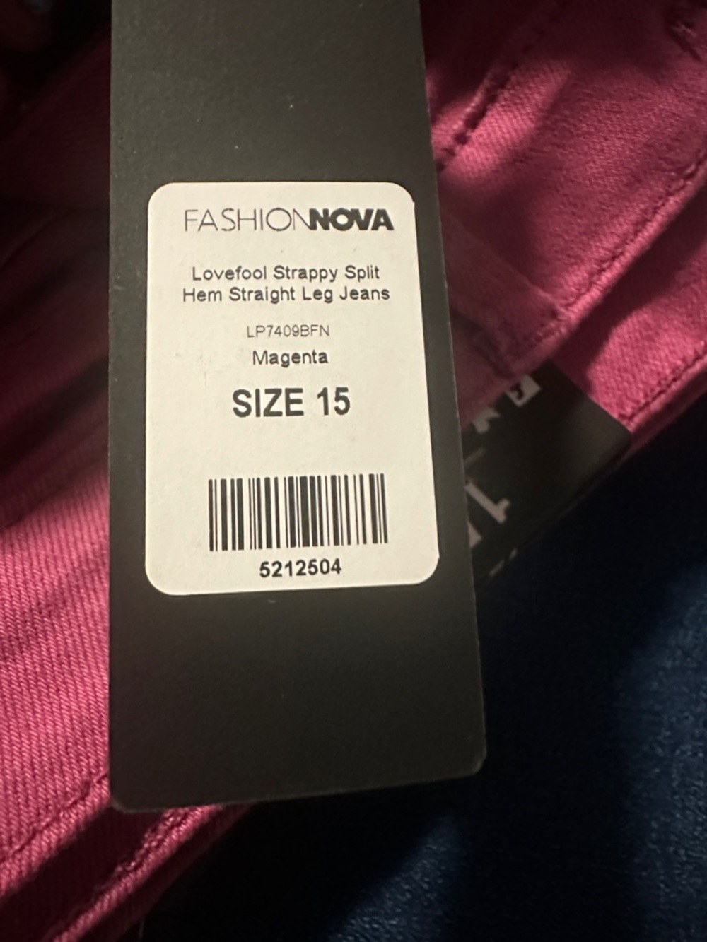 Fashion Nova Pink Buckle Detail High-Waist Jeans - Picture 4 of 4